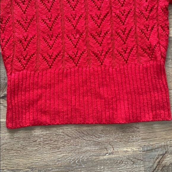 Open Knit Dolman Sleeve Cowl Turtleneck Sweater M - Picture 3 of 6